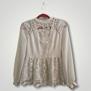 White lace blouse